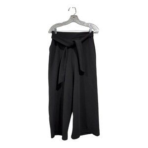 Altar'd State Women's Wide Leg High-Waisted Cropped Black Flowy Pants Si…